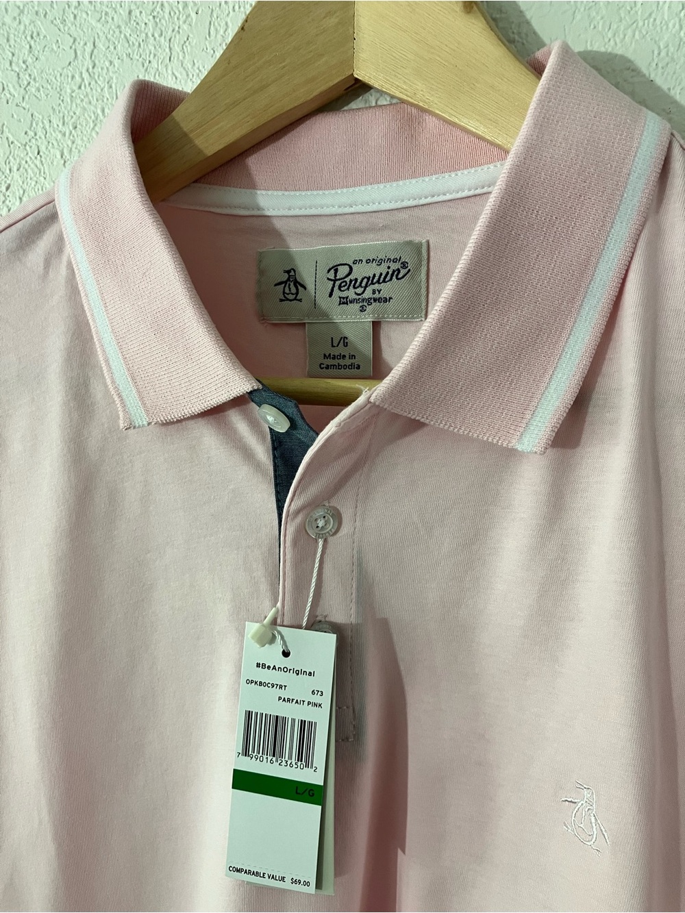 Penguin Pink Short-Sleeve Polo Shirt L - Picture 3 of 8
